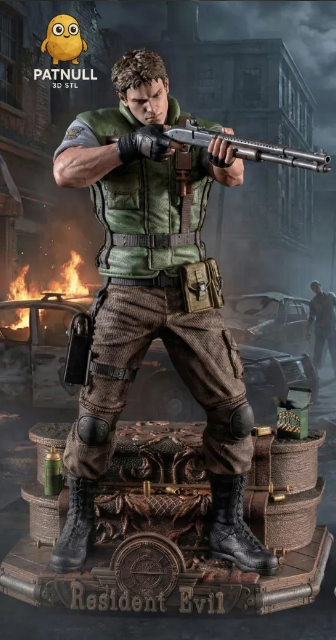 Figurine Chris Redfield Fan Art - Resident Evil 1
