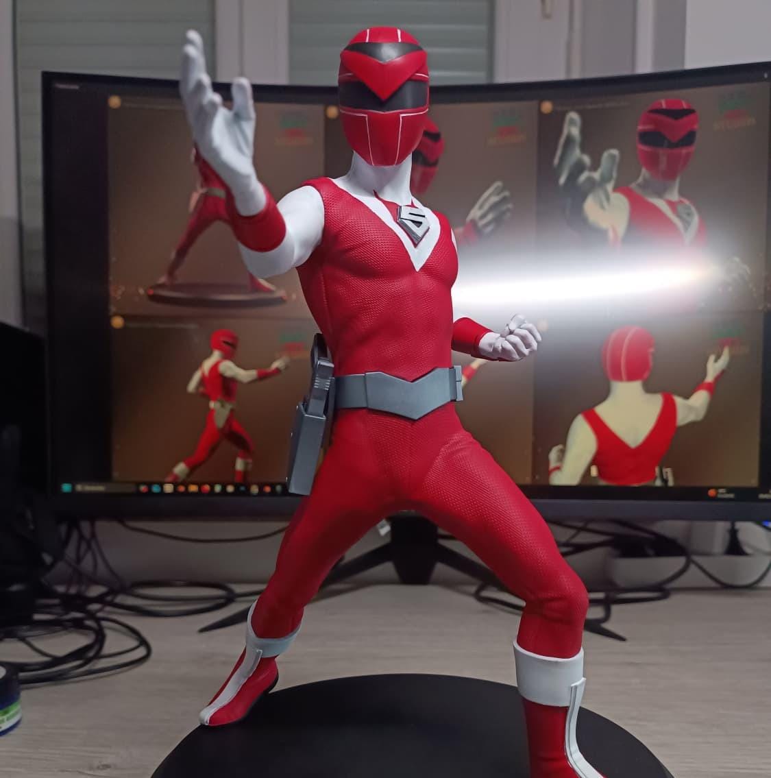 Figurine Maskman Rouge Fan Art - Bioman 2