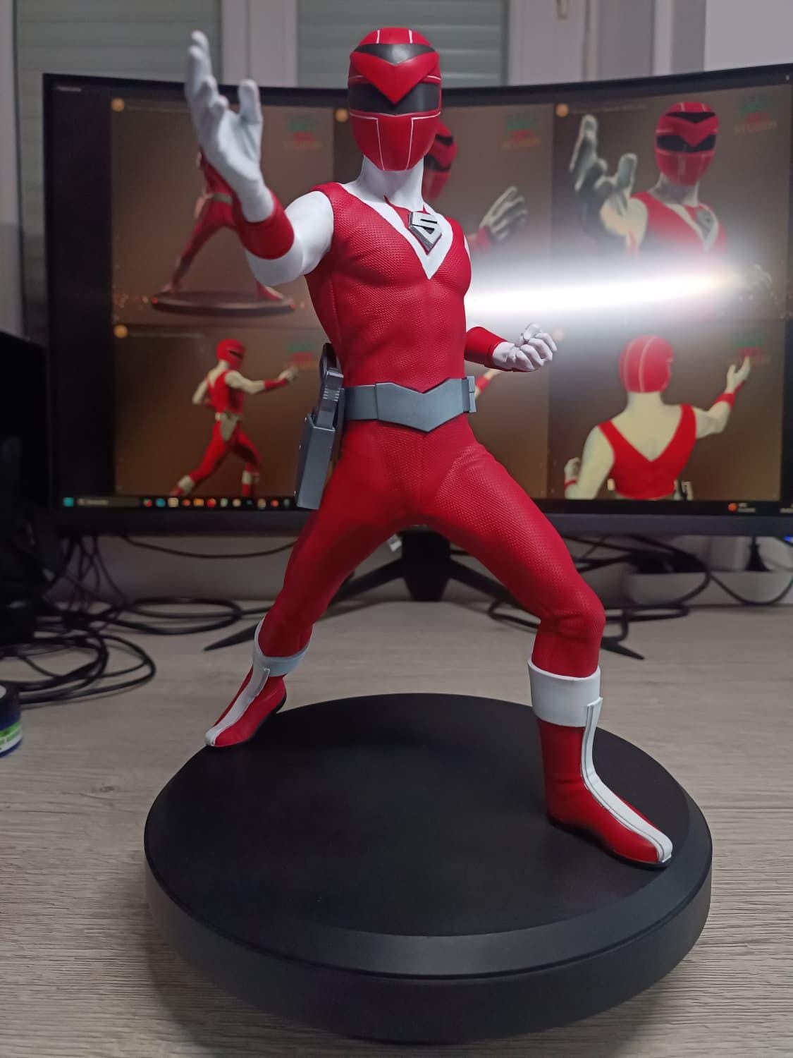Figurine Maskman Rouge Fan Art - Bioman 2