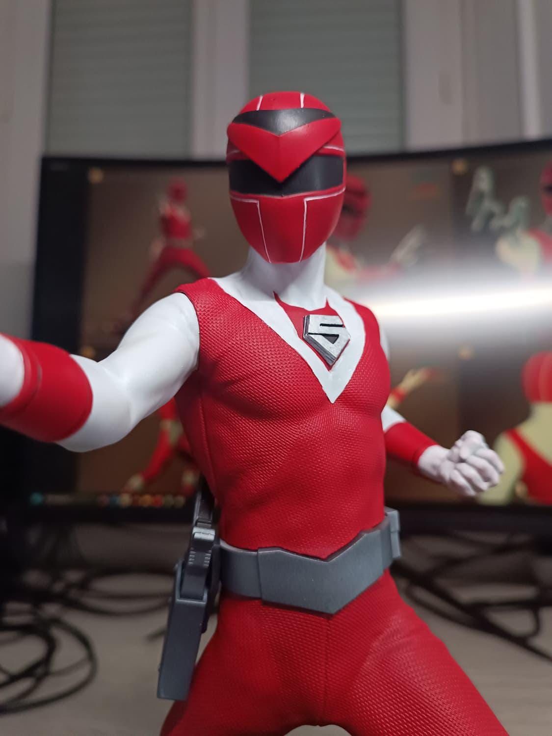 Figurine Maskman Rouge Fan Art - Bioman 2