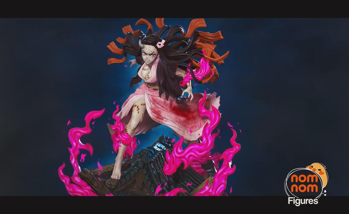 Figurine Nezuko Kamado Fan Art - Demon Slayer