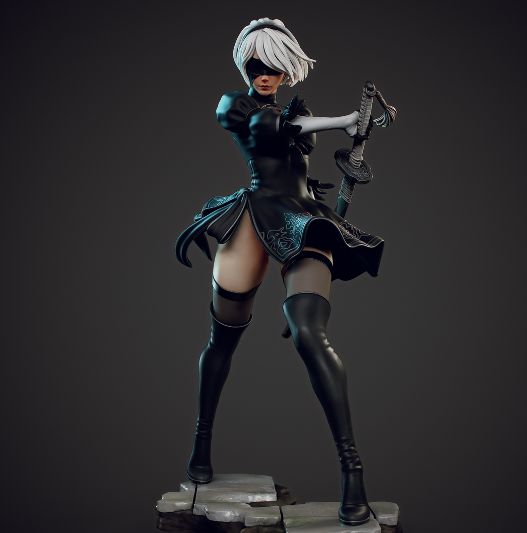 Figurine 2B Fan Art  - Nier: Automata