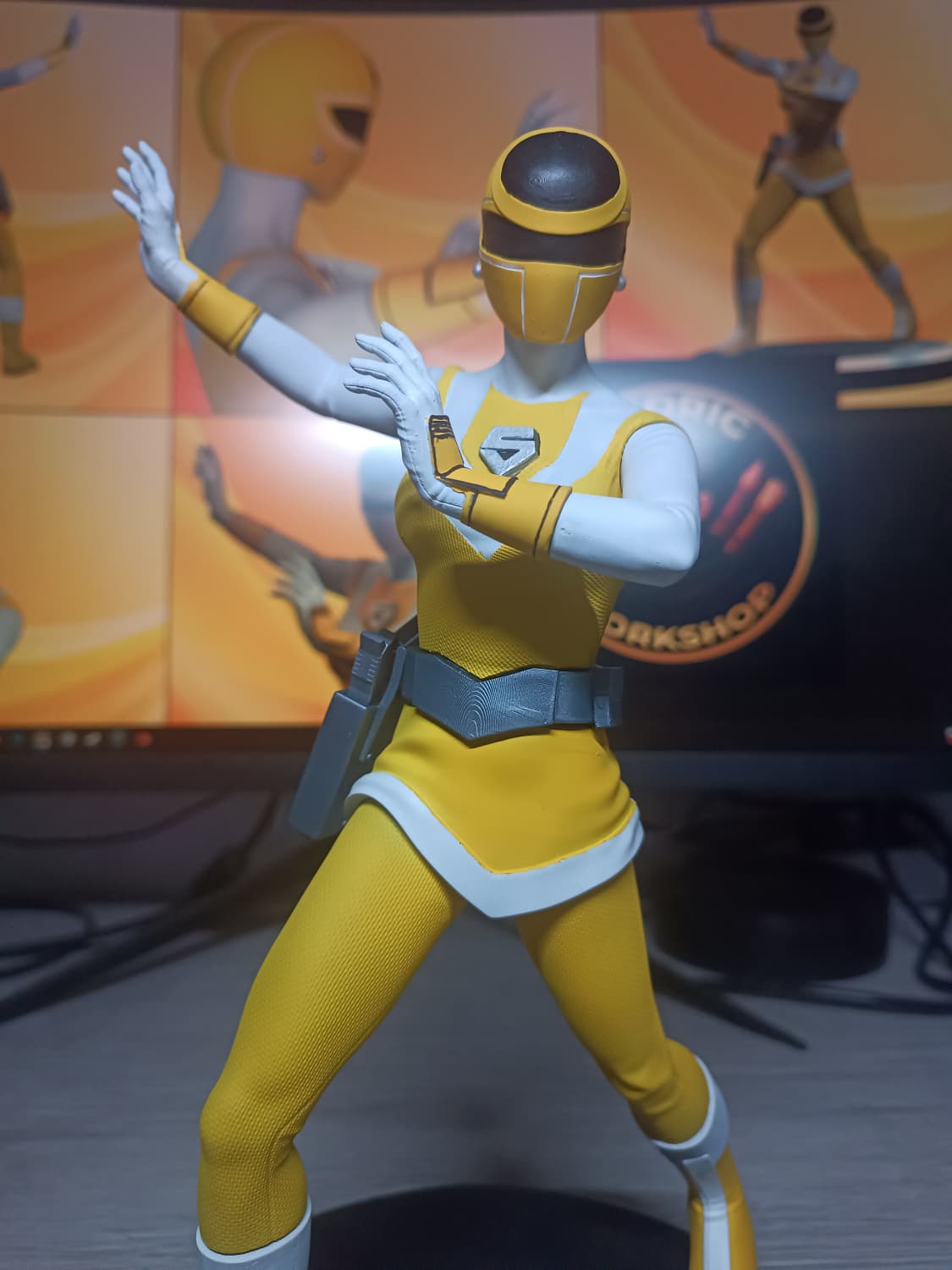 Figurine Maskman Jaune Fan Art - Bioman 2