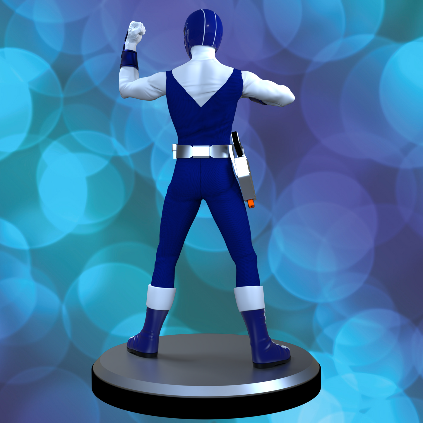 Figurine Maskman Bleu Fan Art - Bioman 2