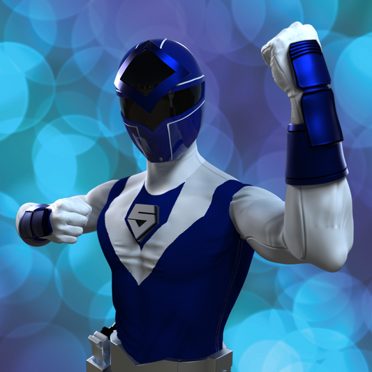Figurine Maskman Bleu Fan Art - Bioman 2